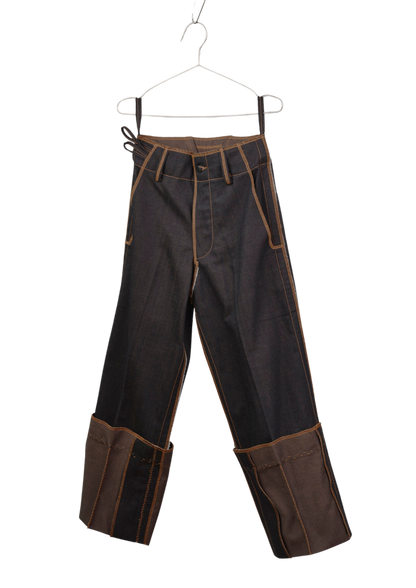 Fixed Cuff Jeans in Choco Denim