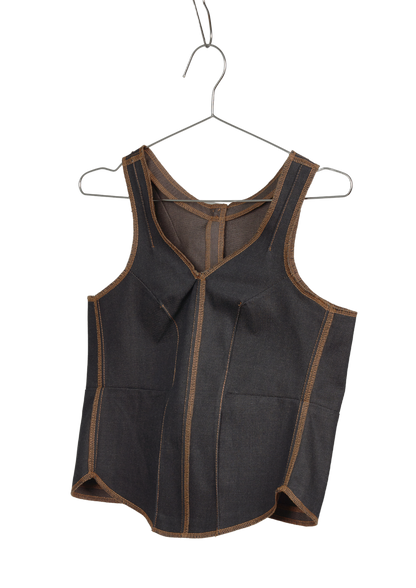 Shamz Top in Choco Denim