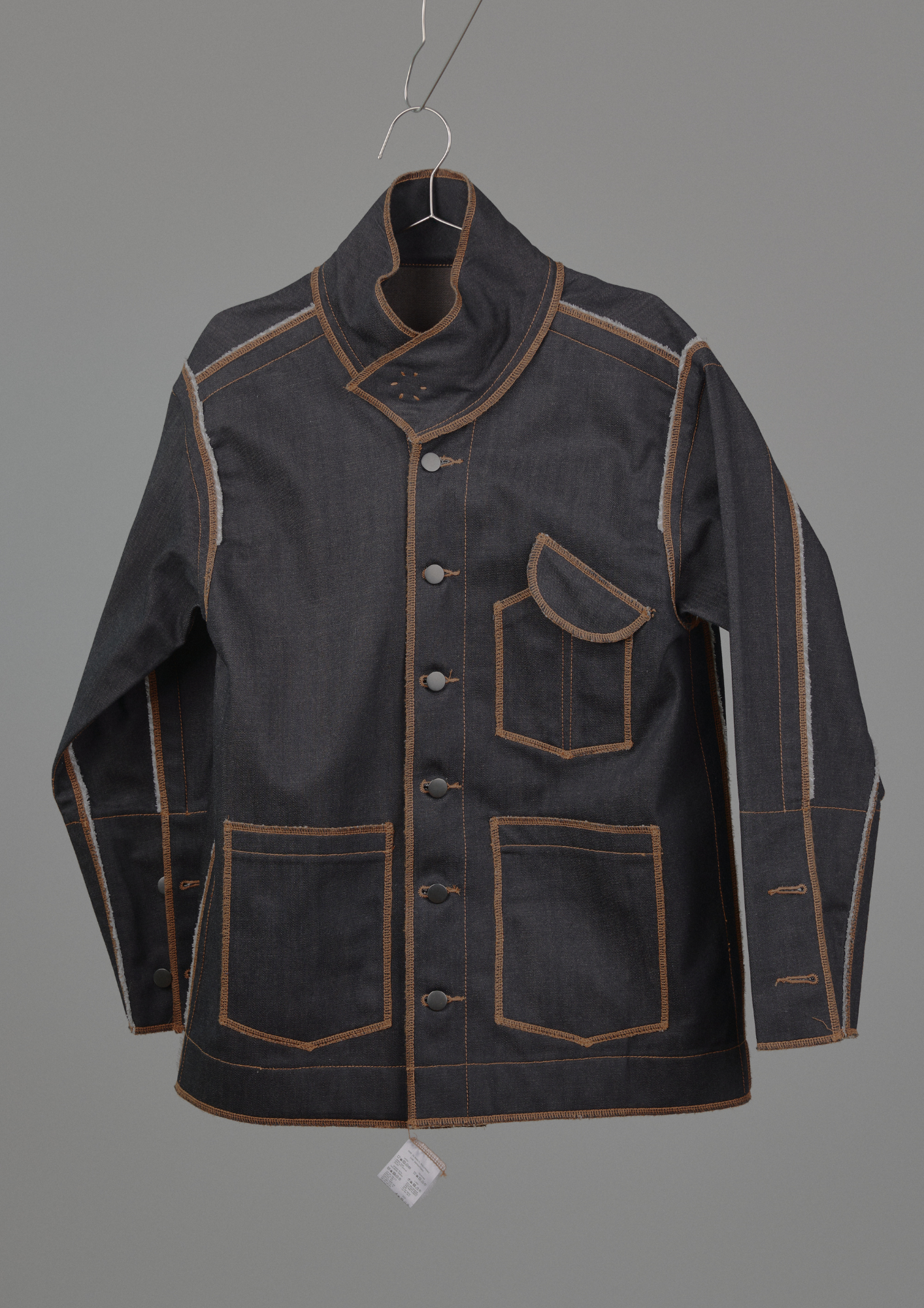 Denis Biker Jacket in Choco Denim