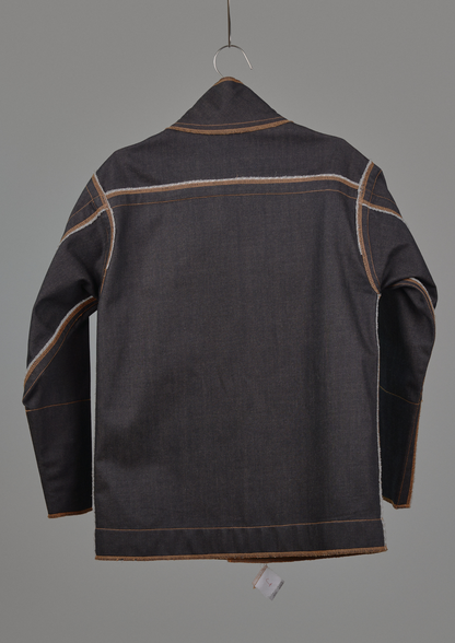 Denis Biker Jacket in Choco Denim