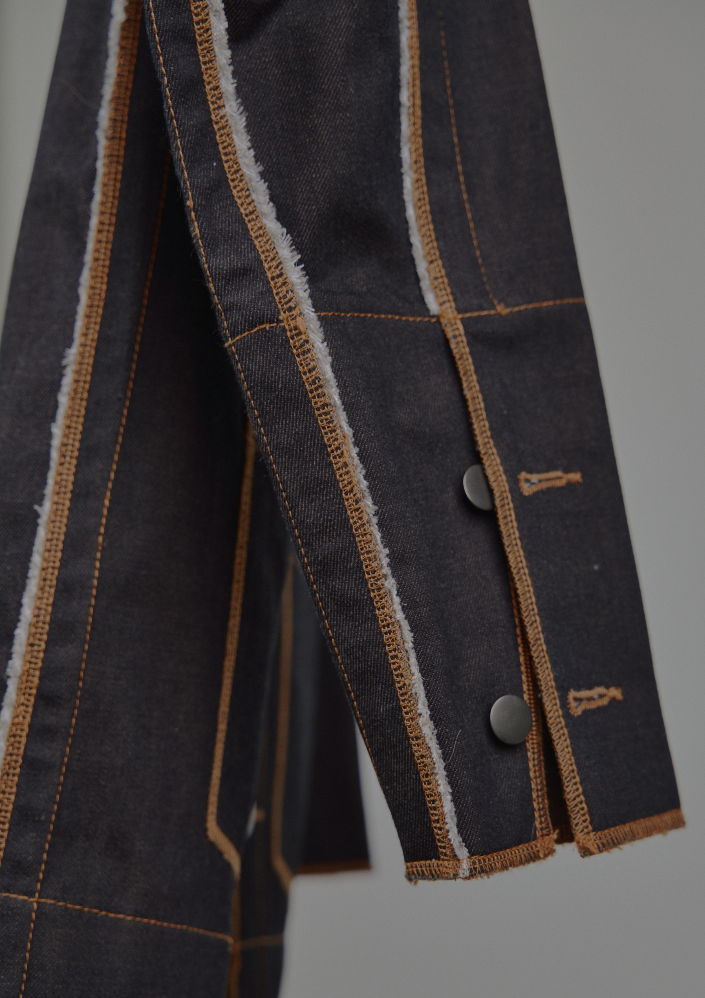 Denis Biker Jacket in Choco Denim