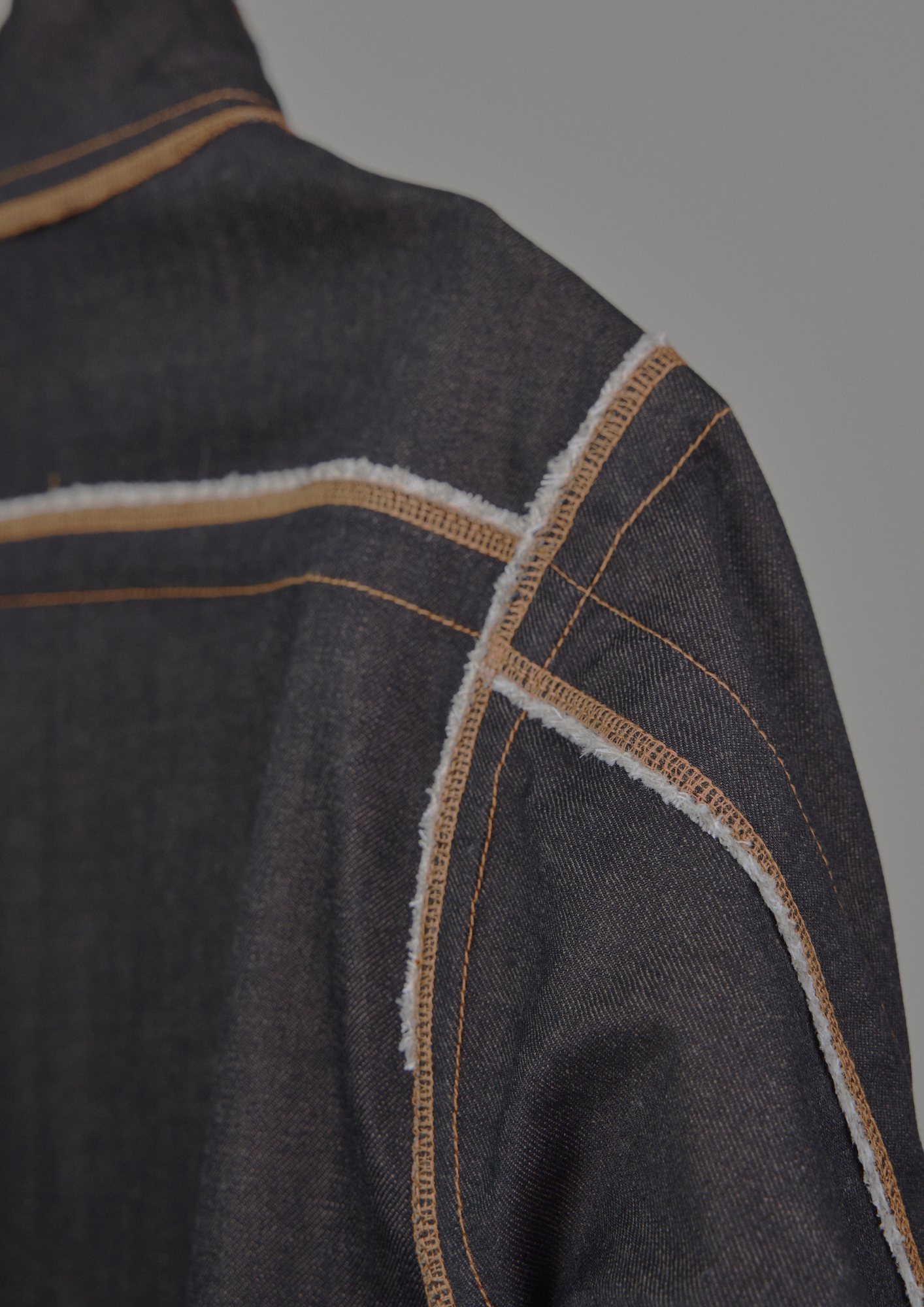 Denis Biker Jacket in Choco Denim