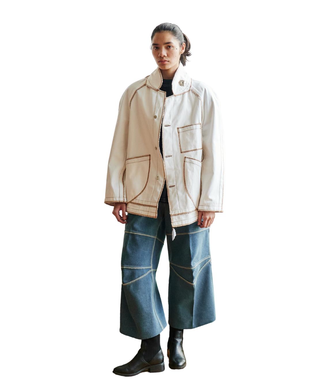 Jan Shell Jacket in Cream Canvas