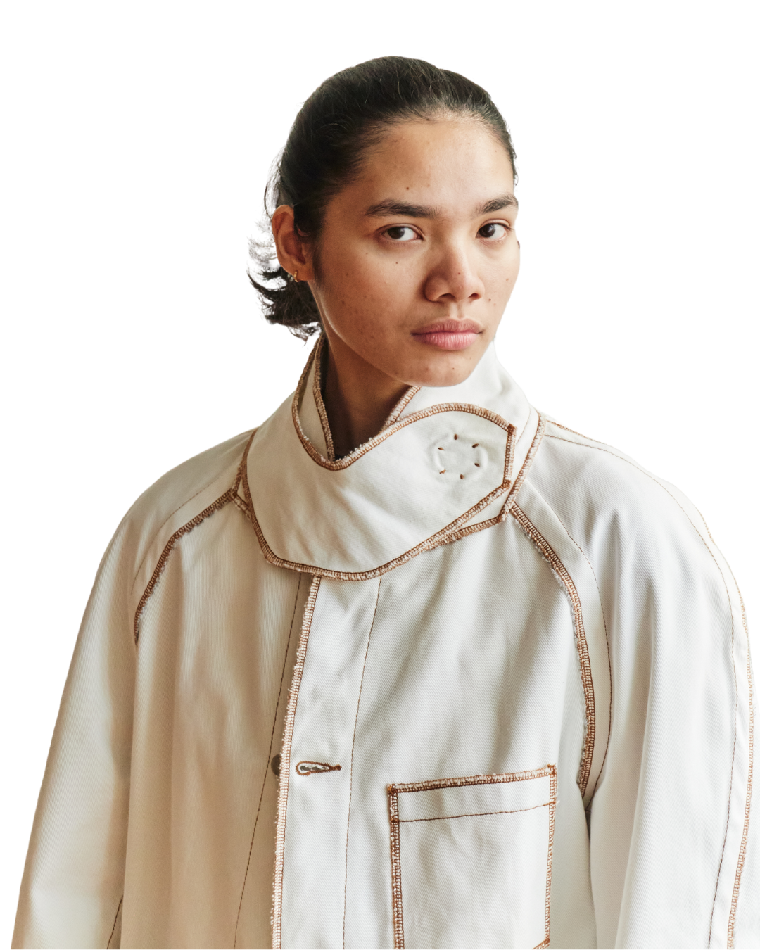 Jan Shell Jacket in Cream Canvas