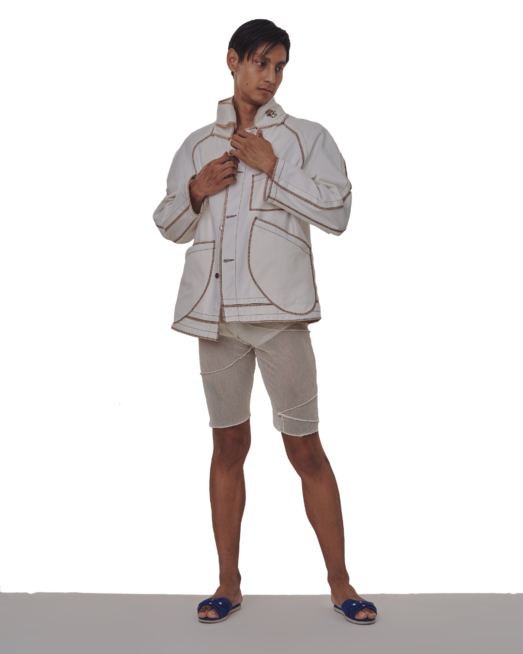 Jan Shell Jacket in Cream Canvas