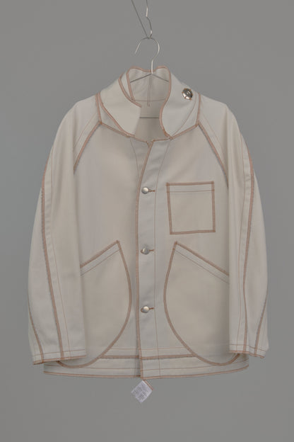 Jan Shell Jacket in Cream Canvas