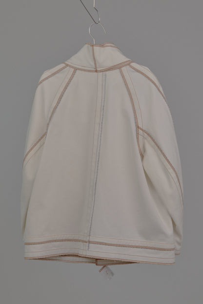 Jan Shell Jacket in Cream Canvas