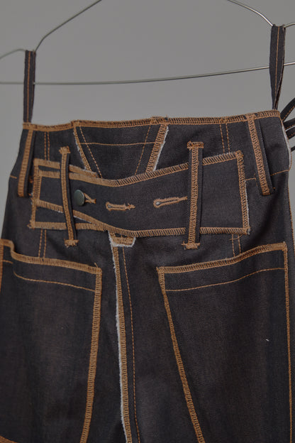 Fixed Cuff Jeans in Choco Denim