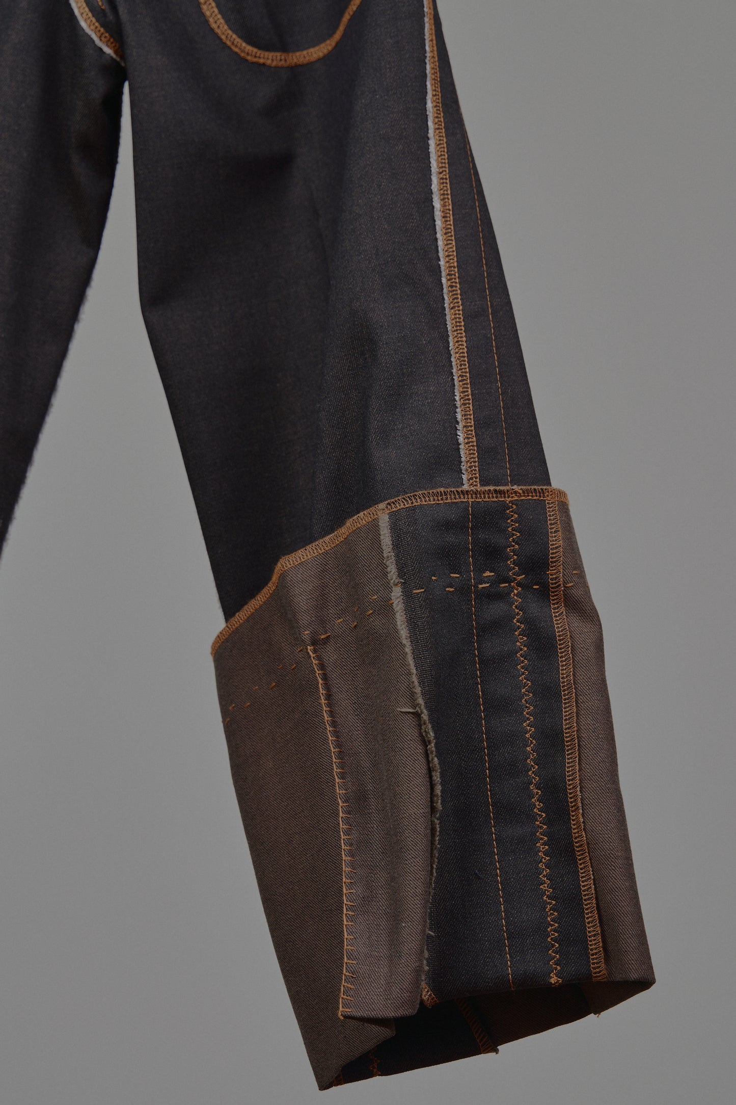 Fixed Cuff Jeans in Choco Denim