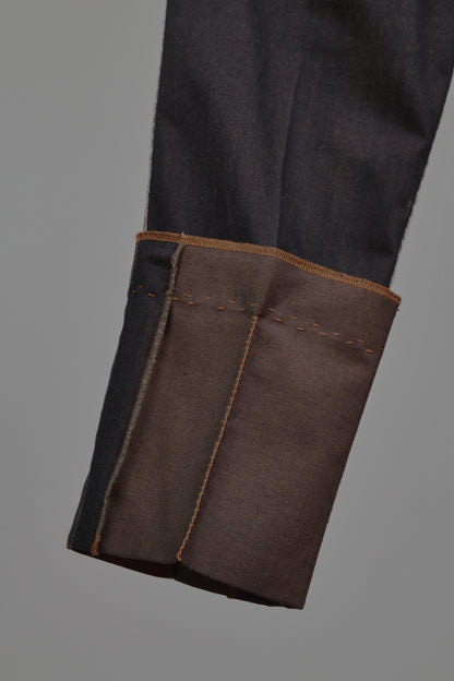 Fixed Cuff Jeans in Choco Denim