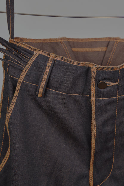 Fixed Cuff Jeans in Choco Denim