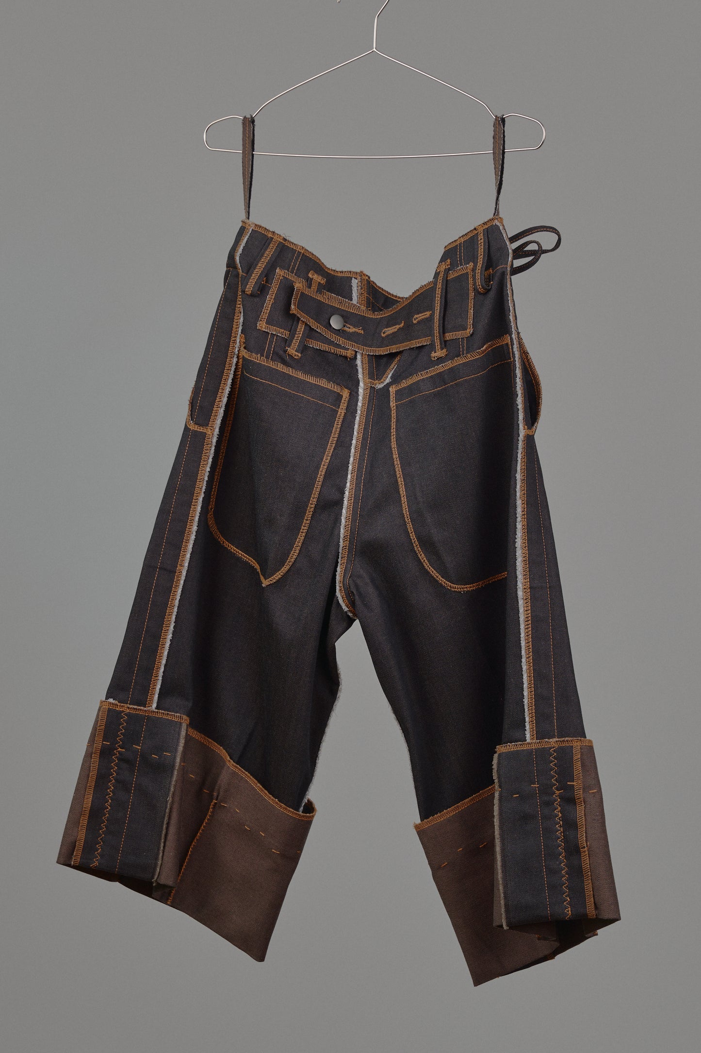 Fixed Cuff Jeans in Choco Denim