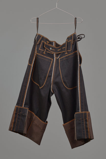 Fixed Cuff Jeans in Choco Denim