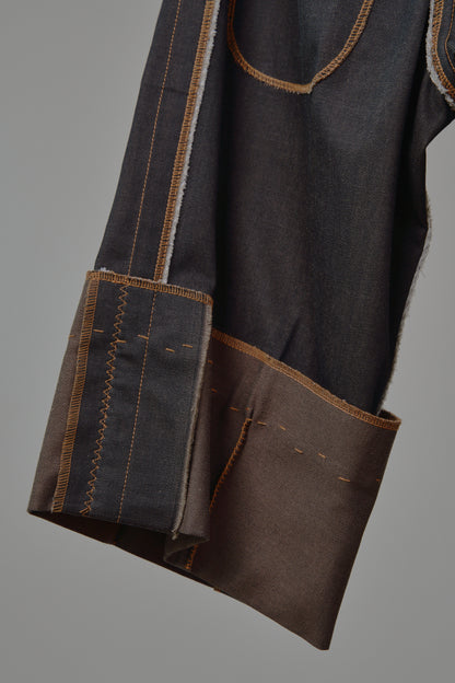 Fixed Cuff Jeans in Choco Denim
