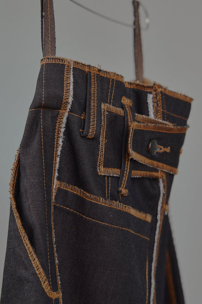 Fixed Cuff Jeans in Choco Denim
