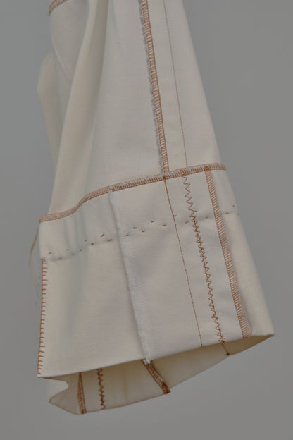 Liya Carpenter Jeans In Cream Canvas