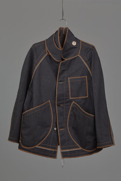 Jan Shell Jacket in Choco Denim