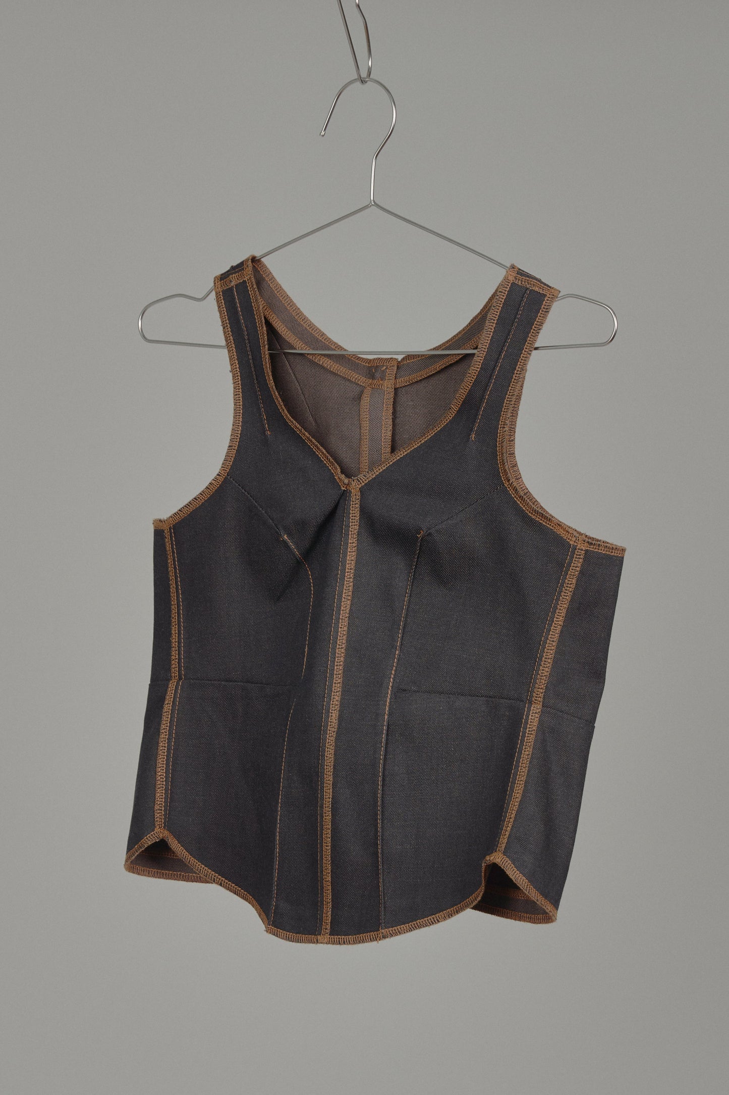 Shamz Top in Choco Denim