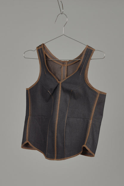 Shamz Top in Choco Denim