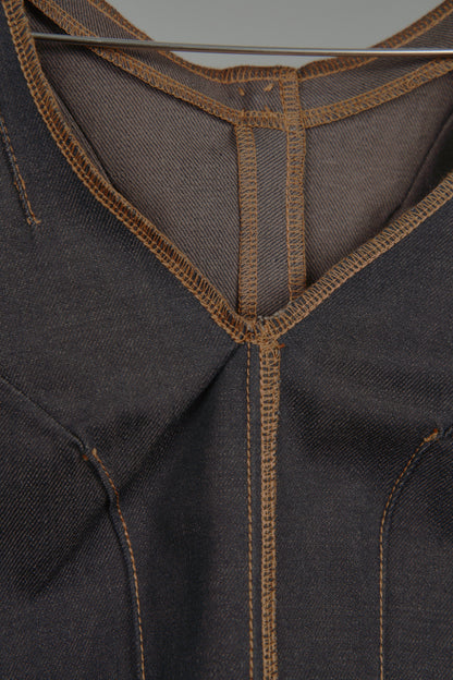 Shamz Top in Choco Denim